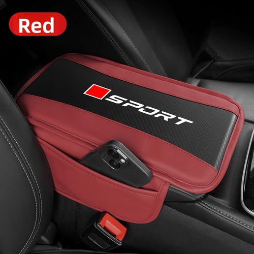 A Faux Leather Car Armrest Pad, Central Console Armrest Cushion, Featuring Side Storage Pockets, Soft And Comfortable, Non-Slip And Wear-Resistant, Easy to Clean And Dirt-Resistant, Available in Multiple Colors, Suitable for Most Vehicle Models