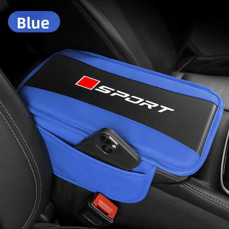 A Faux Leather Car Armrest Pad, Central Console Armrest Cushion, Featuring Side Storage Pockets, Soft And Comfortable, Non-Slip And Wear-Resistant, Easy to Clean And Dirt-Resistant, Available in Multiple Colors, Suitable for Most Vehicle Models